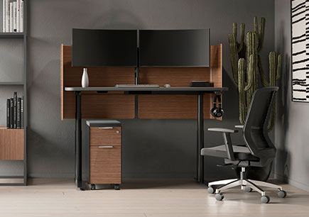Fiello Workstation with Full Ribbon Panels